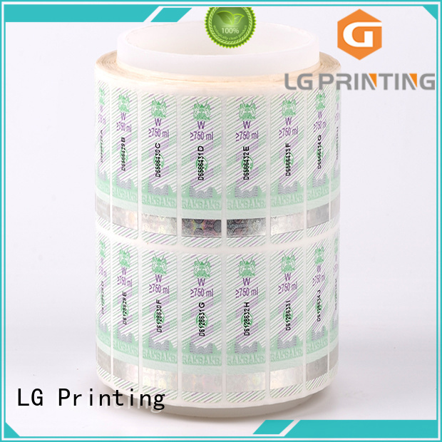 LG Printing fake sticker hologram series for bag