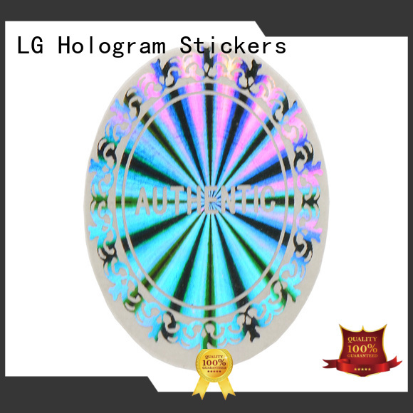 LG Printing silver hologram stickers price supplier for box