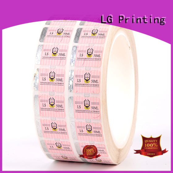 stickers anti counterfeit label label for box LG Printing