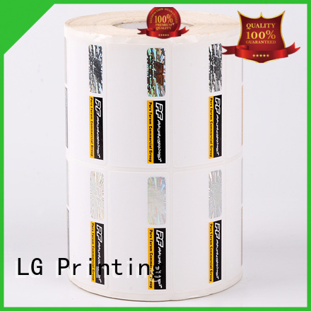 LG Printing silver anti counterfeit label series for products