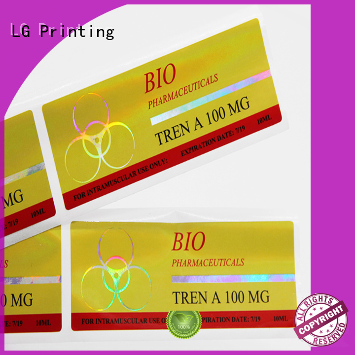 LG Printing custom holographic labels