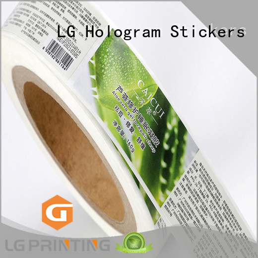 LG Printing metallic custom packaging stickers supplier for cans