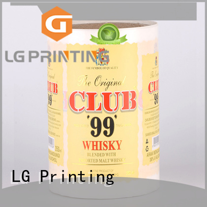 bopp custom waterproof labels manufacturer for wine bottle LG Printing