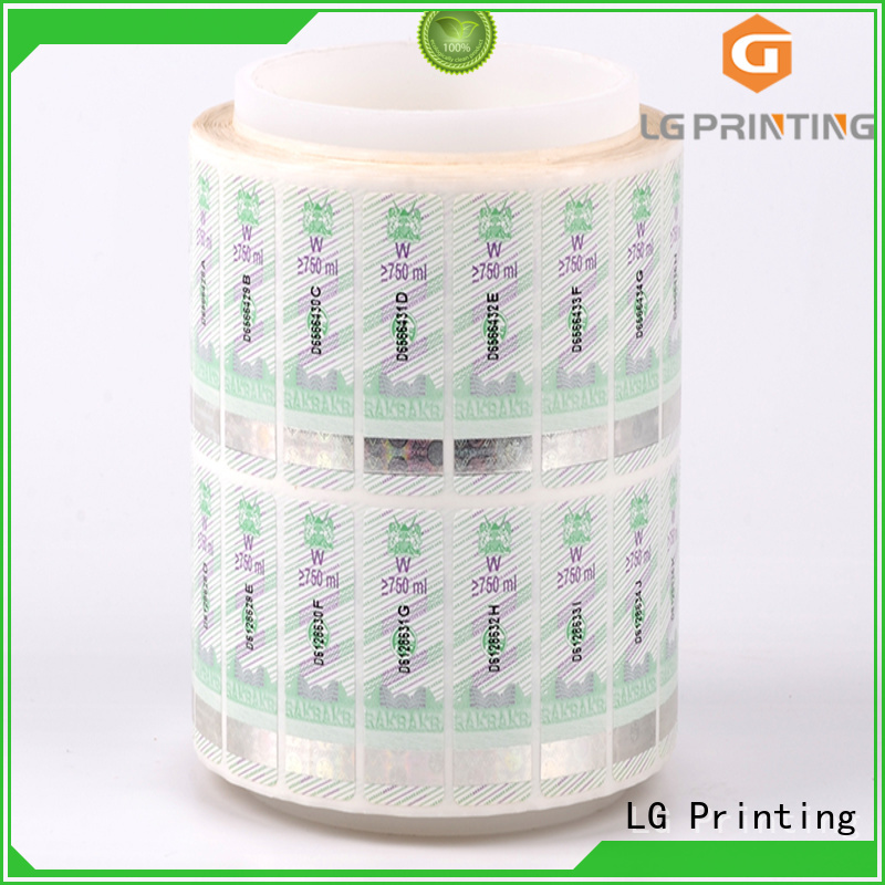 LG Printing PE hologram label manufacturers factory for products