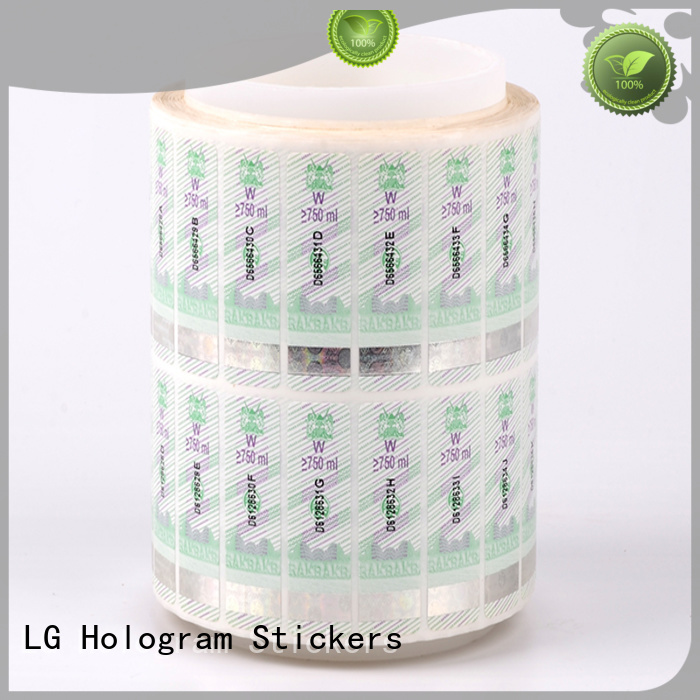 PP security tamper stickers factory for box LG Printing